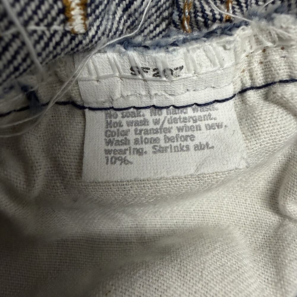 Vtg 1983 Levis 701 Jeans 26x30 (Fits 24x27.5) Blue Straight Student Fit Made USA - Picture 7 of 13